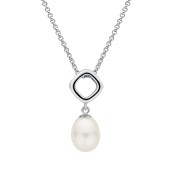Lantisor argint cu perla naturala alba DiAmanti SK16306P_W-G